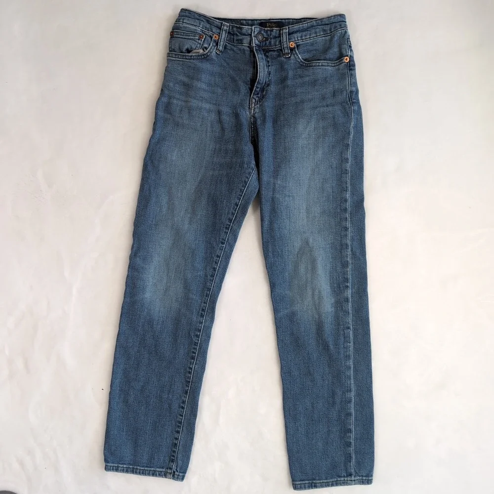 Polo Ralph Lauren Authentic Dungaree Jeans Boys 14 Straight Leg Blue Denim Pants